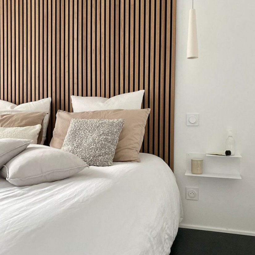 Nástenná kovová polica Porto biela - Veľkosť: M - pravý variant