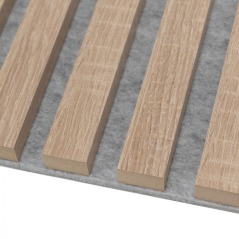 Akustický panel, Dub Sonoma, šedý filc, 30x275 cm