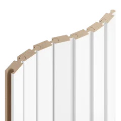 Obkladový panel PUZZLE pro zakřivené stěny, 4,6 x 275 cm, Bílý mat