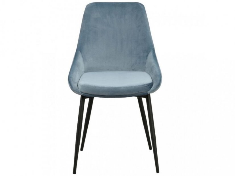 Modrá sametová jídelní židle ROWICO SIERRA