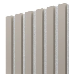 Akustický panel, Pískově béžová, šedý filc, 30x275 cm