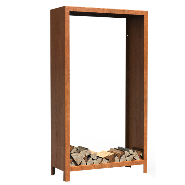 Cortenový dřevník FRAME - Velikost dřevníku (délka x hloubka x výška): 1 200 × 400 × 1 000 mm
