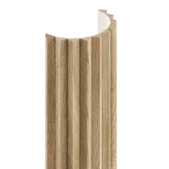 Obkladový panel na látce pro zakřivené stěny, 30 x 275 cm, dubová dýha, tvar Top