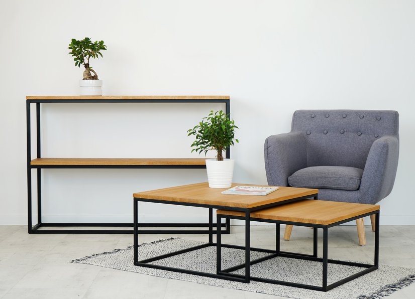 Sada kovových konštrukcií konferenčných stolíkov Amigo