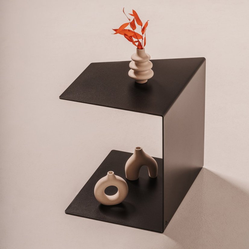 Kovový odkladací stolík Milano - Farba: Biela